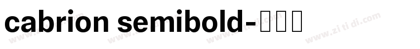 cabrion semibold字体转换